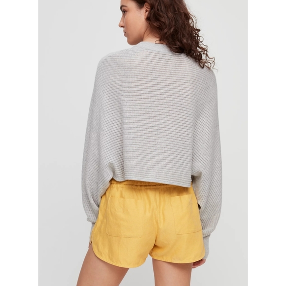 Aritzia Wilfred Lolan Cropped Sweater Light Grey Size XXS - Picture 3 of 16